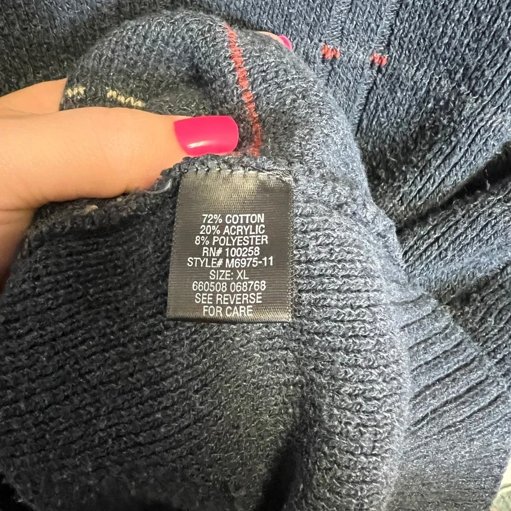 Croft & Barrow Mens XL Dark Gray Textured Crewneck Sweater Made in USA Grandpa‎